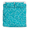 Drawn Cloud Pattern Print Duvet Cover Bedding Set-grizzshop