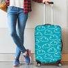 Drawn Cloud Pattern Print Luggage Cover Protector-grizzshop