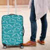 Drawn Cloud Pattern Print Luggage Cover Protector-grizzshop