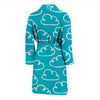 Drawn Cloud Pattern Print Men Long Robe-grizzshop