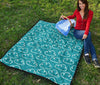 Drawn Cloud Pattern Print Quilt-grizzshop