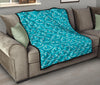 Drawn Cloud Pattern Print Quilt-grizzshop