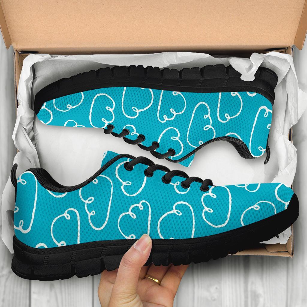 Drawn Cloud Pattern Print Sneaker Shoes For Men Women-grizzshop