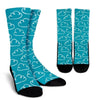 Drawn Cloud Pattern Print Unisex Crew Socks-grizzshop