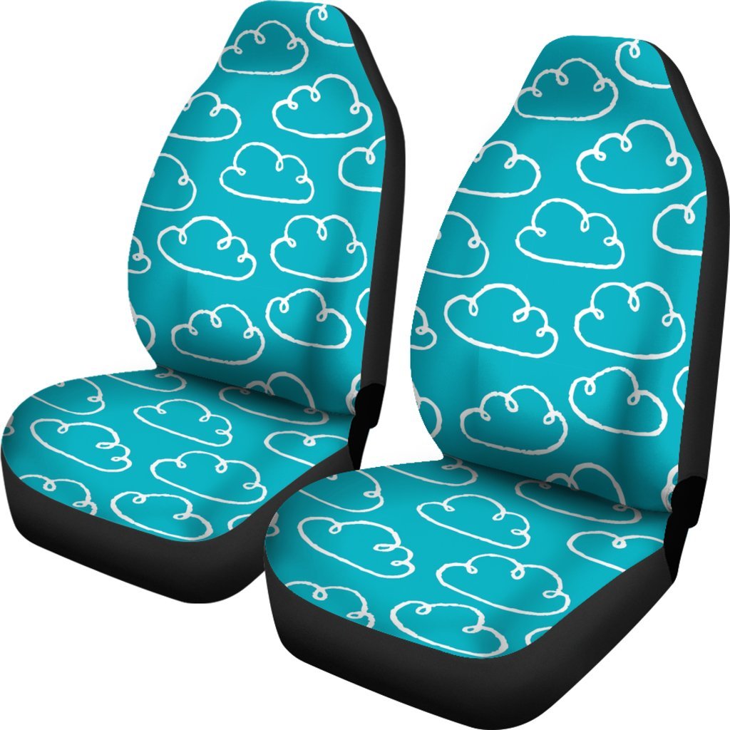 Drawn Cloud Pattern Print Universal Fit Car Seat Covers-grizzshop