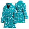 Drawn Cloud Pattern Print Women Long Robe-grizzshop