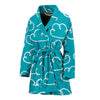 Drawn Cloud Pattern Print Women Long Robe-grizzshop