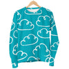 Drawn Cloud Pattern Print Women's Sweatshirt-grizzshop