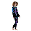 Dream Catcher Blue And Purple Black Print Women's Pajamas-grizzshop