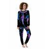 Dream Catcher Blue And Purple Black Print Women's Pajamas-grizzshop