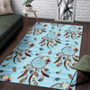 Dream Catcher Blue Feather Floor Mat-grizzshop