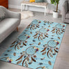 Dream Catcher Blue Feather Floor Mat-grizzshop