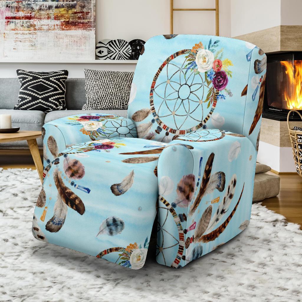 Dream Catcher Blue Feather Recliner Cover-grizzshop