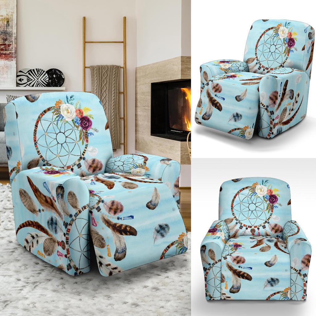 Dream Catcher Blue Feather Recliner Cover-grizzshop