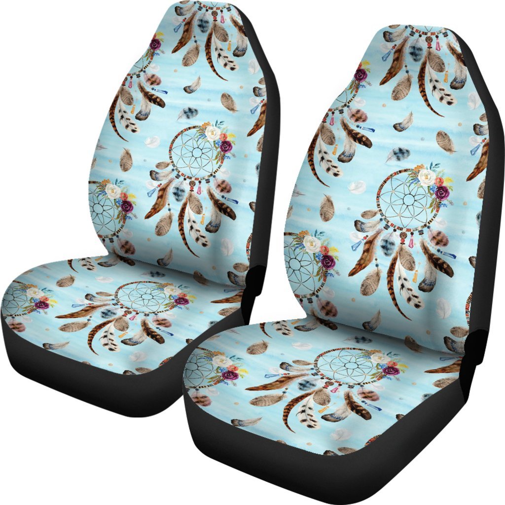 Dream Catcher Blue Feather Universal Fit Car Seat Cover-grizzshop