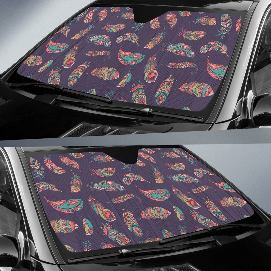 Dream Catcher Boho Feather Car Sun Shade-grizzshop