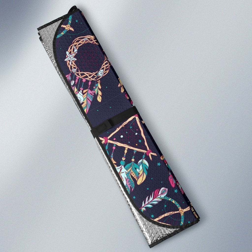 Dream Catcher Boho Feather Car Sun Shade-grizzshop