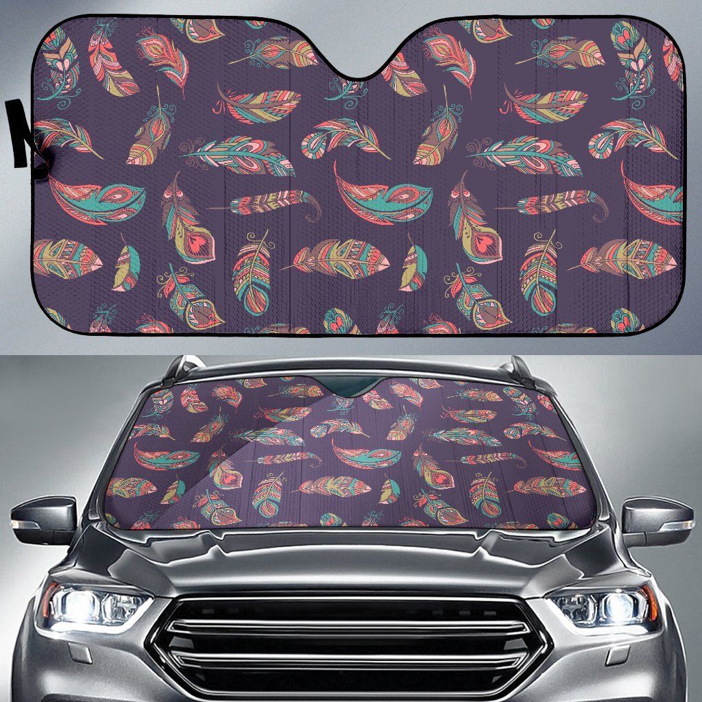 Dream Catcher Boho Feather Car Sun Shade-grizzshop