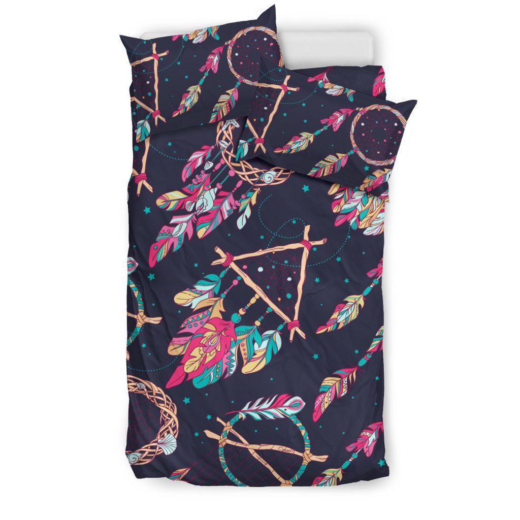 Dream Catcher Boho Feather Duvet Cover Bedding Set-grizzshop