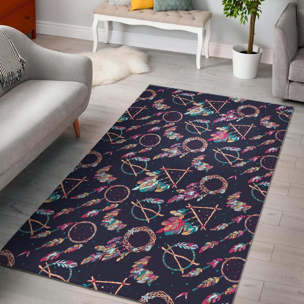 Dream Catcher Boho Feather Floor Mat-grizzshop