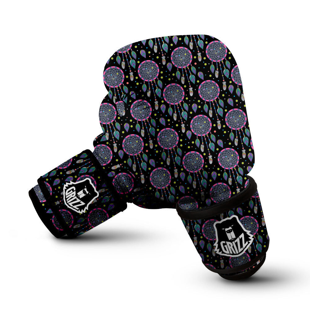 Dream Catcher Boho Print Pattern Boxing Gloves-grizzshop
