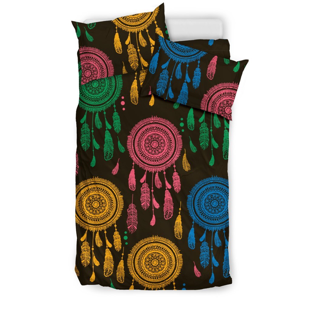 Dream Catcher Colorful Feather Duvet Cover Bedding Set-grizzshop