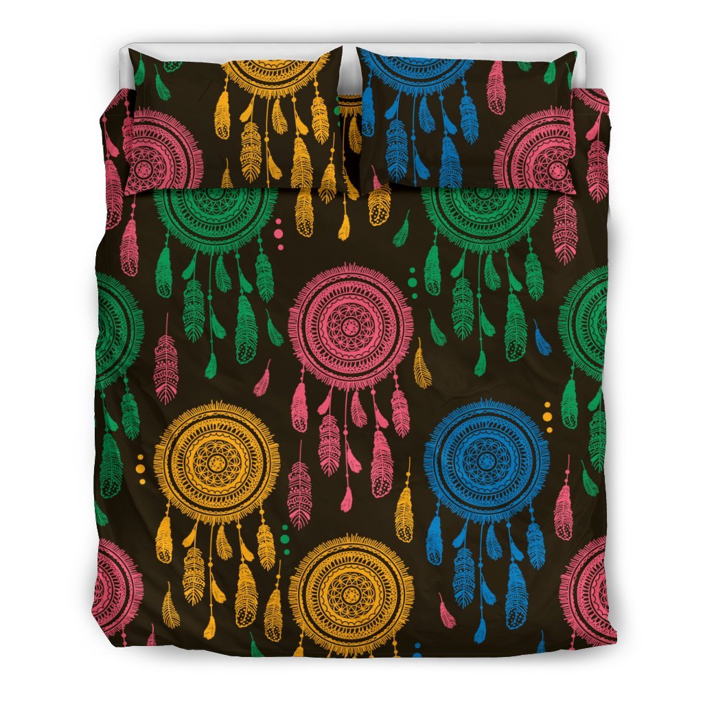Dream Catcher Colorful Feather Duvet Cover Bedding Set-grizzshop