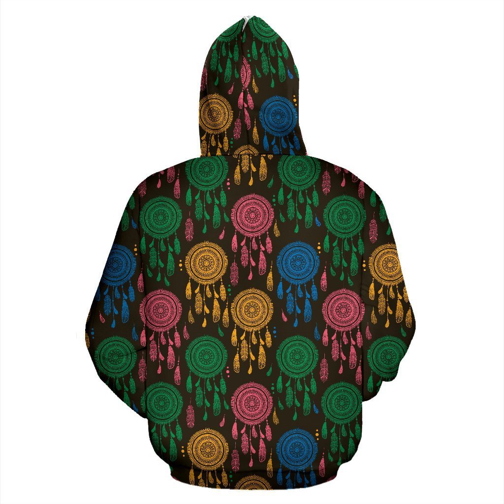 Dream Catcher Colorful Feather Pattern Print Women Men Pullover Hoodie-grizzshop