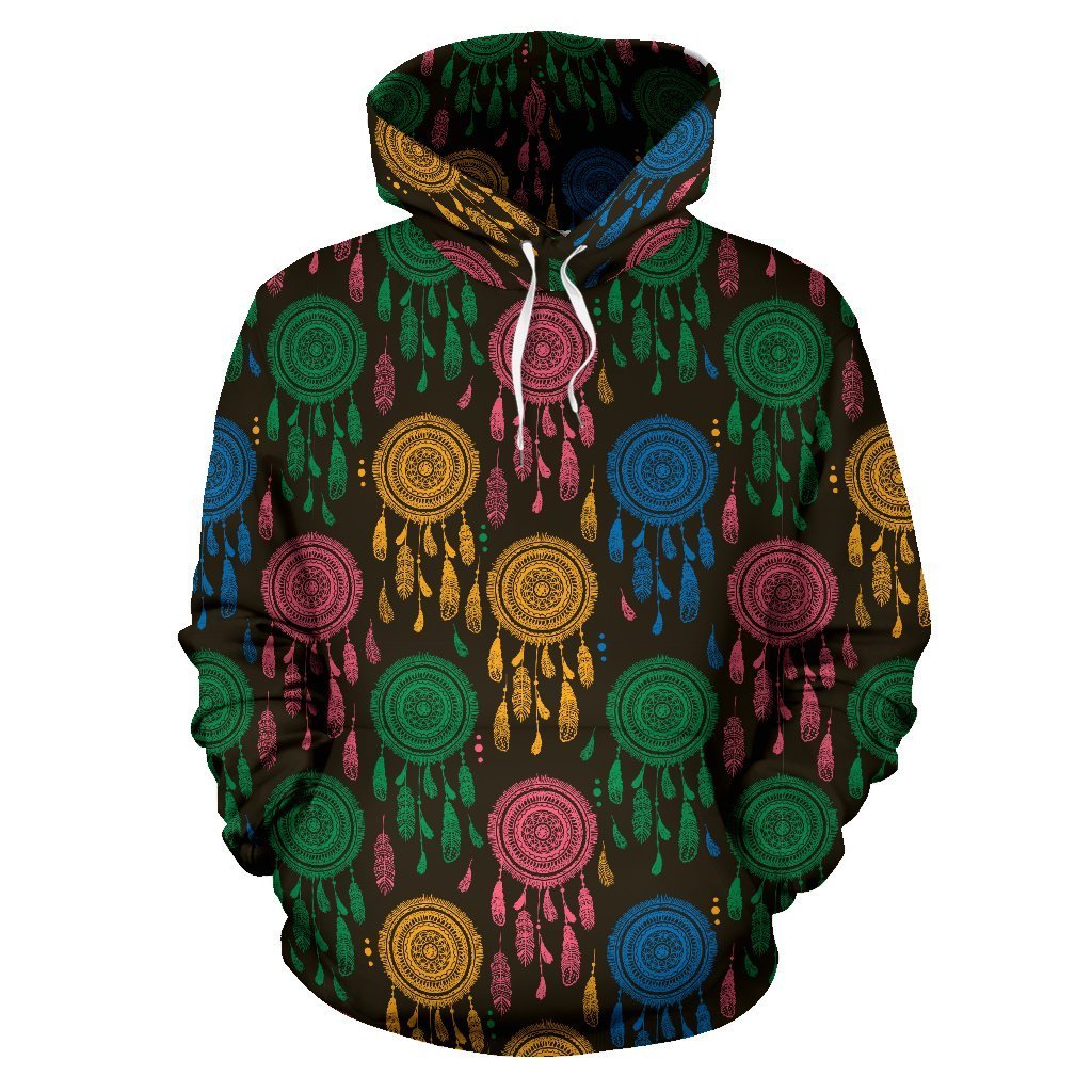 Dream Catcher Colorful Feather Pattern Print Women Men Pullover Hoodie-grizzshop