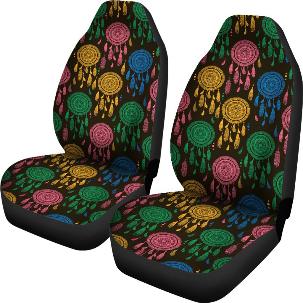 Dream Catcher Colorful Feather Universal Fit Car Seat Cover-grizzshop