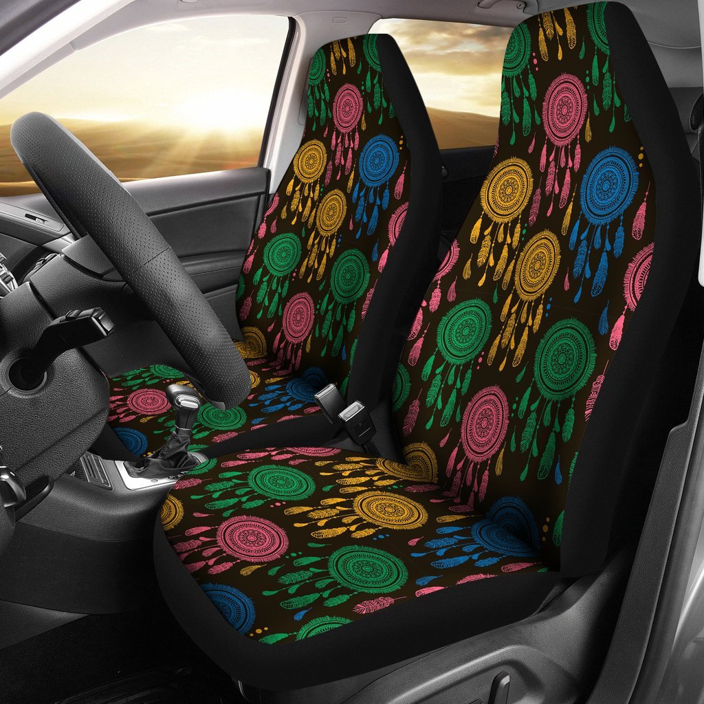 Dream Catcher Colorful Feather Universal Fit Car Seat Cover-grizzshop