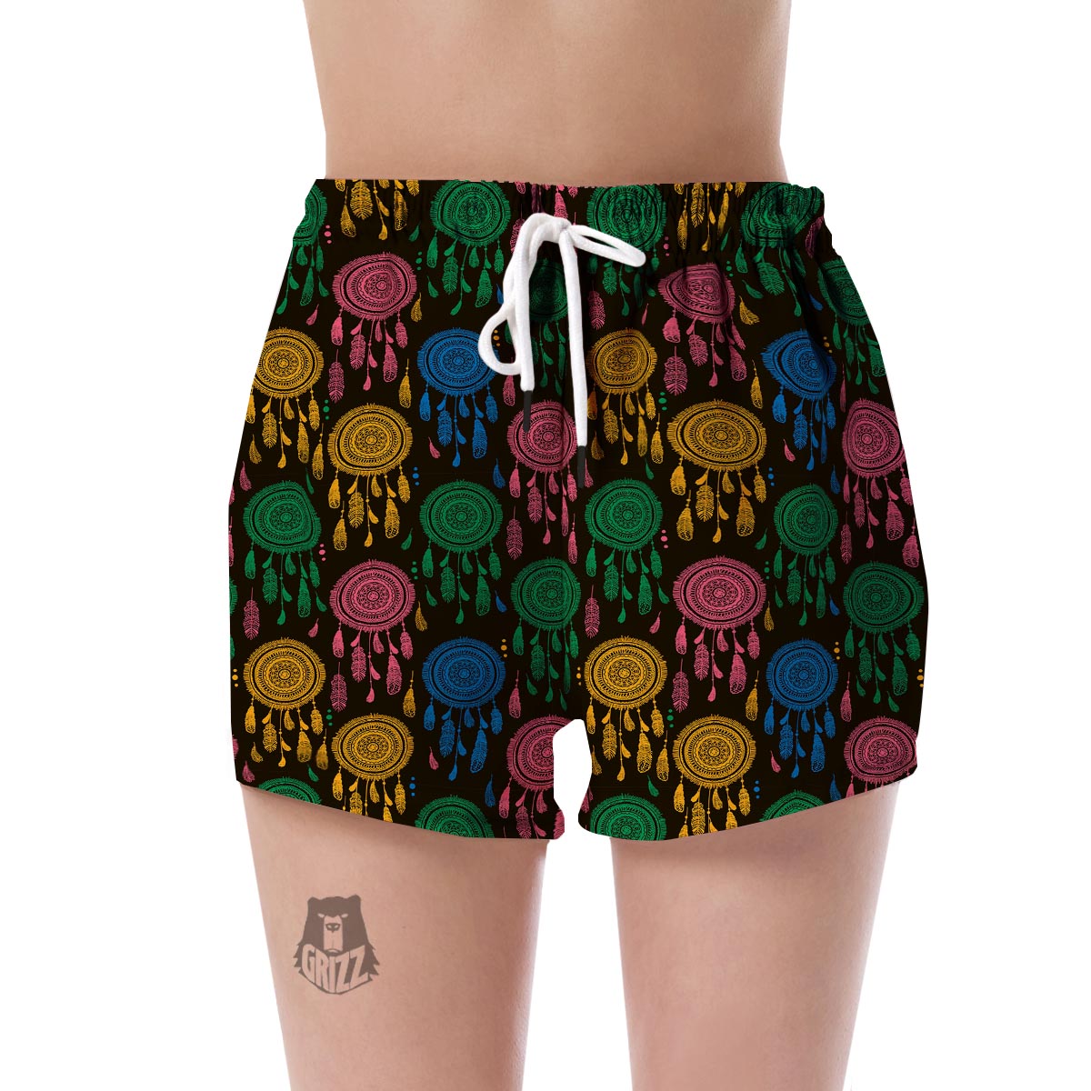 Dream Catcher Colorful Feather Women's Shorts-grizzshop