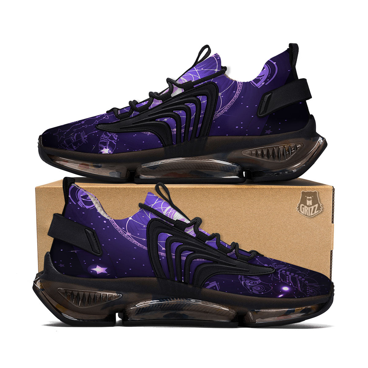 Dream Catcher Constellation Native Print Black Gym Shoes-grizzshop