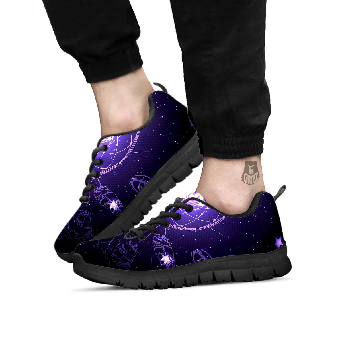 Dream Catcher Constellation Native Print Black Sneaker-grizzshop