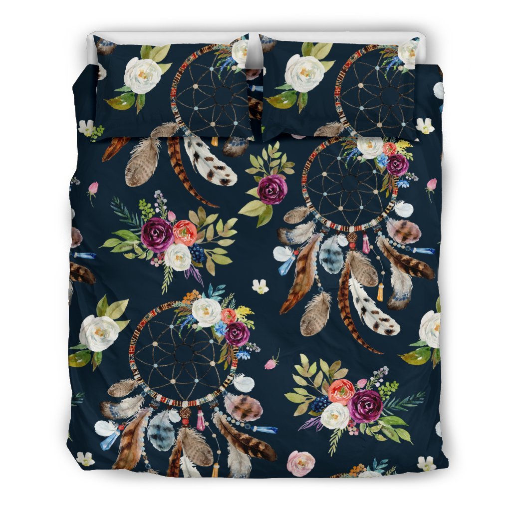 Dream Catcher Feather Boho Duvet Cover Bedding Set-grizzshop