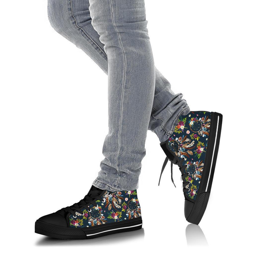 Dream Catcher Feather Boho Men Women's High Top Shoes-grizzshop