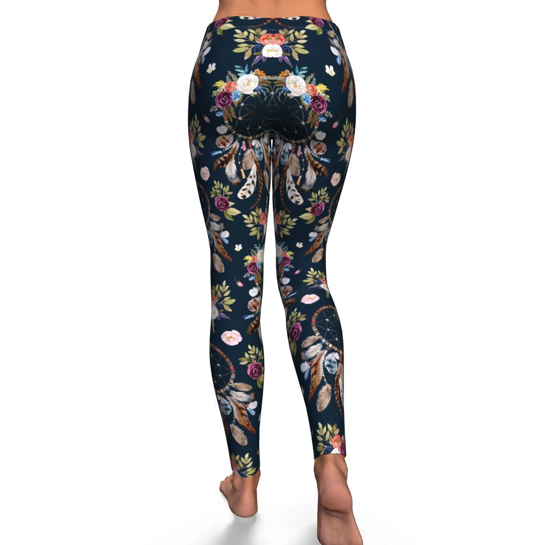 Dream Catcher Feather Boho Pattern Print Pattern Women Leggings-grizzshop