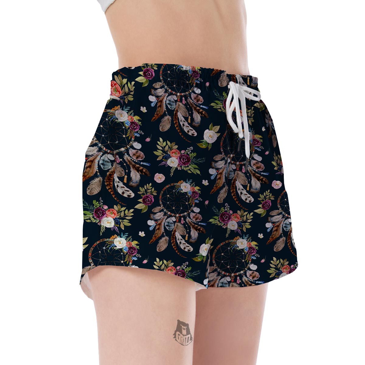 Dream Catcher Feather Boho Women's Shorts-grizzshop