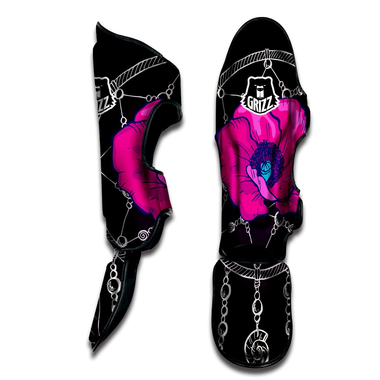 Dream Catcher Flower Bohemian Print Muay Thai Shin Guards-grizzshop