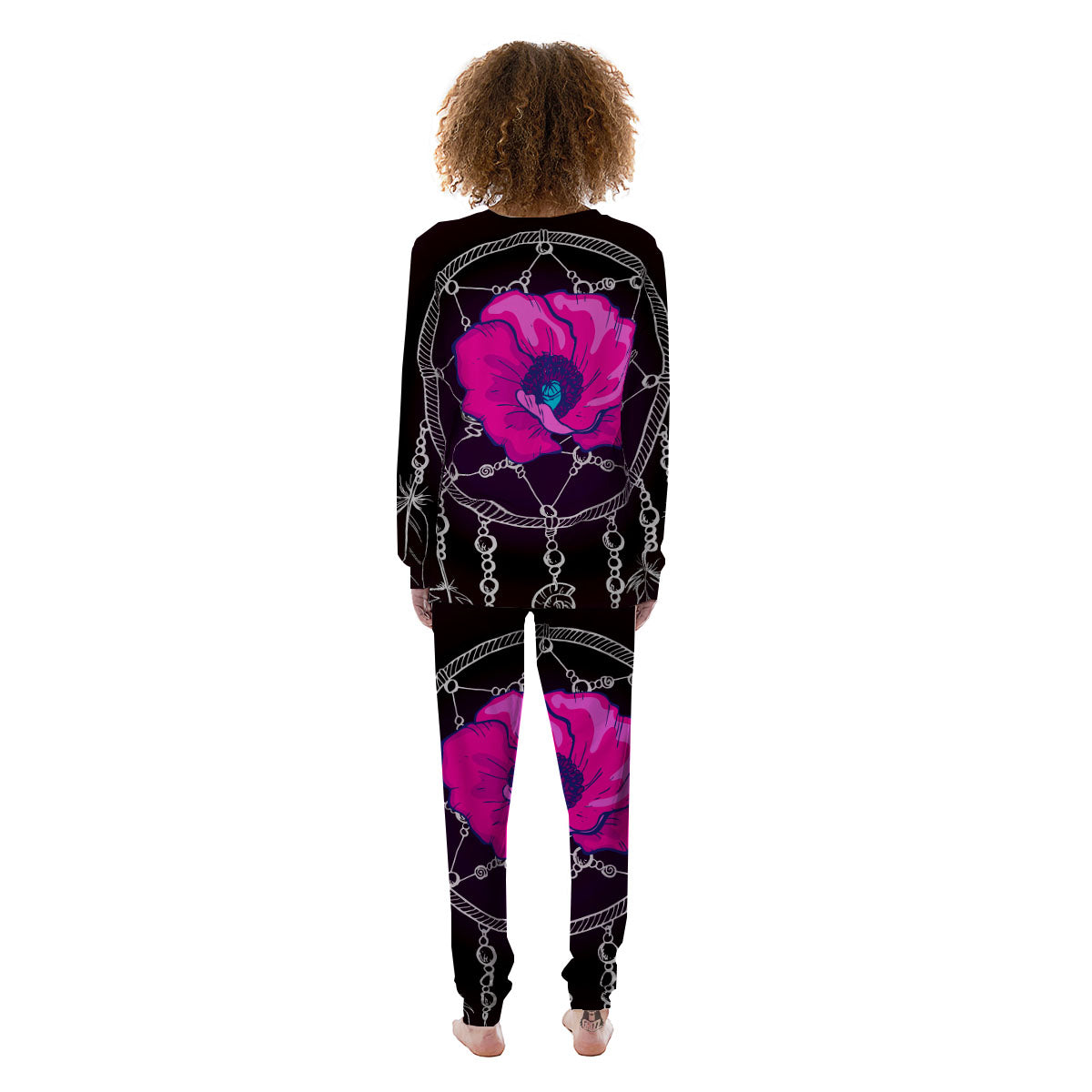 Dream Catcher Flower Bohemian Print Women's Pajamas-grizzshop