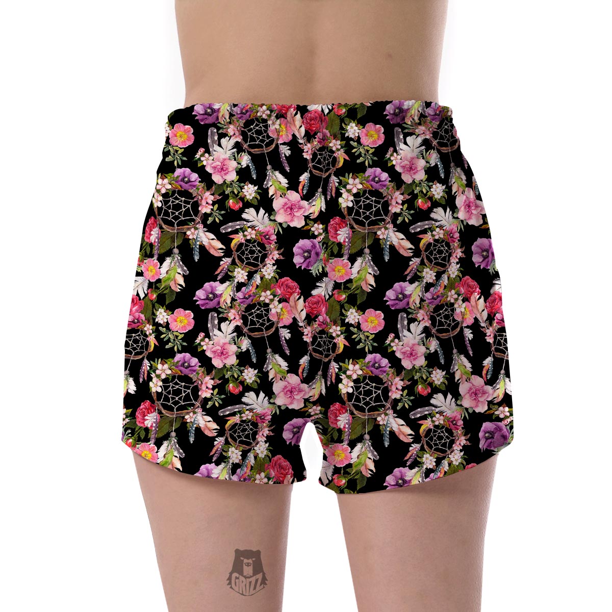 Dream Catcher Flower Boho Feather Women's Shorts-grizzshop