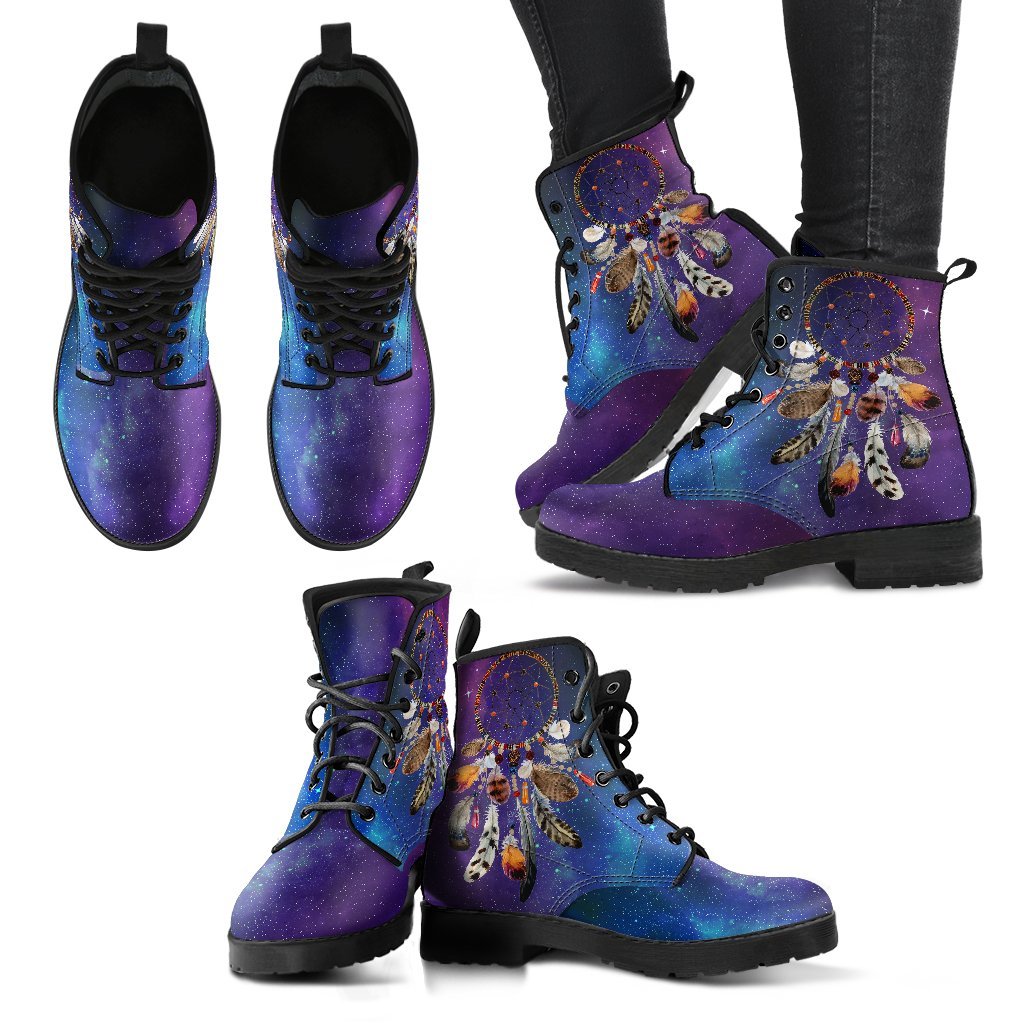 Dream Catcher Galaxy Women's Leather Boots-grizzshop