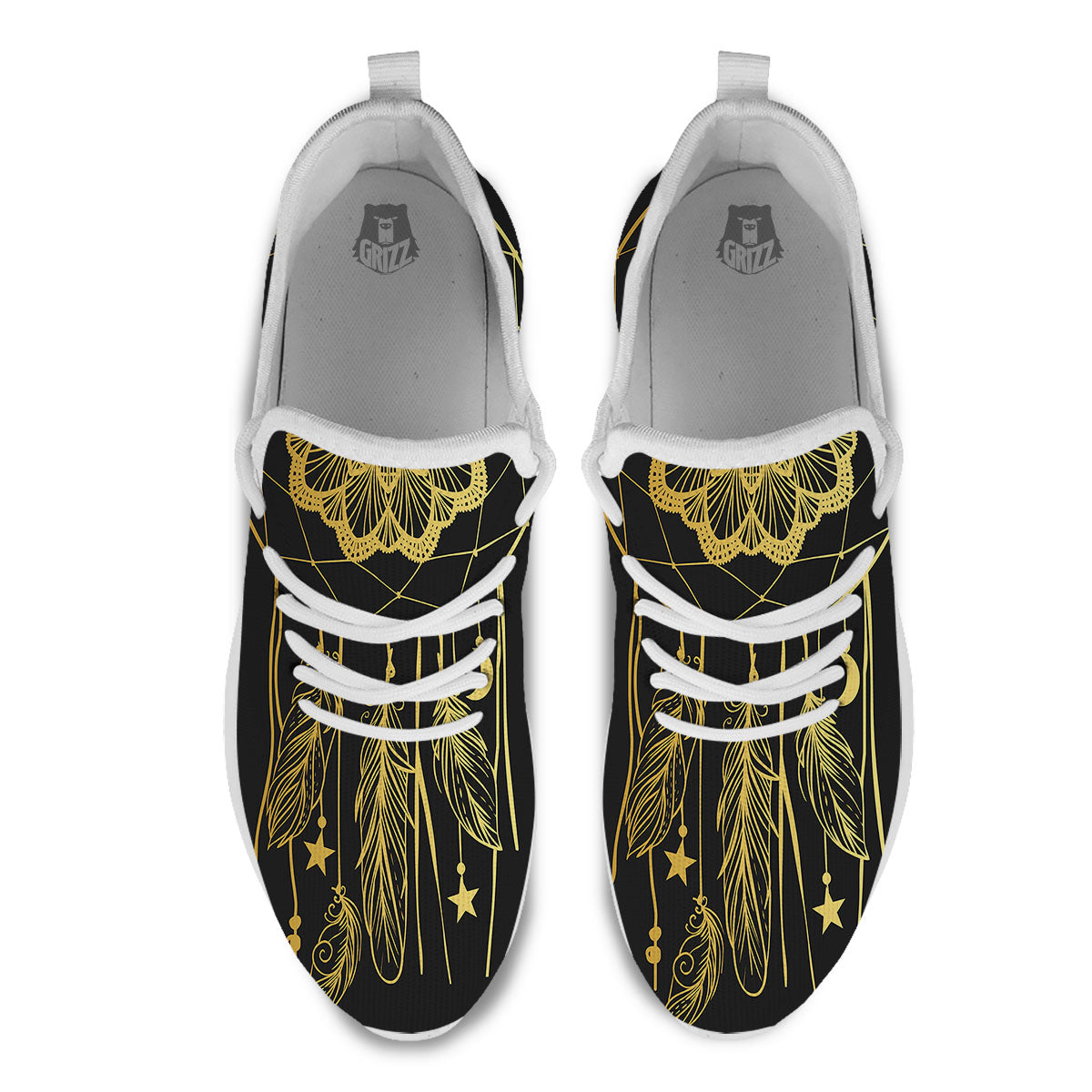 Dream Catcher Indian Tribal Print White Athletic Shoes-grizzshop