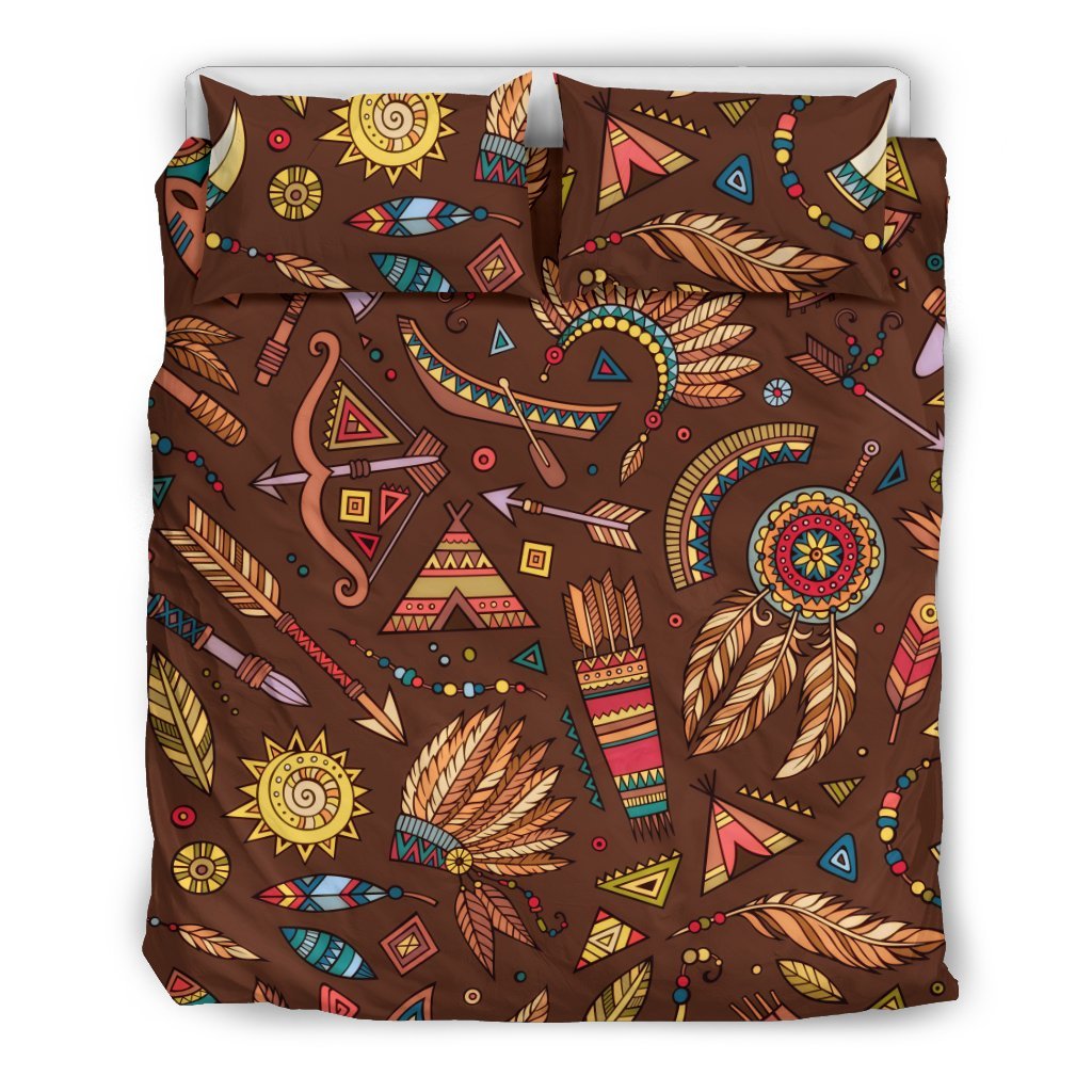 Dream Catcher Native American Boho Feather Duvet Cover Bedding Set-grizzshop