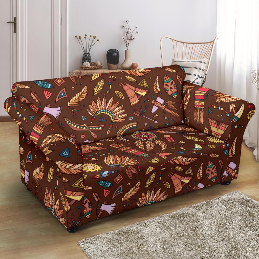 Dream Catcher Native American Boho Feather Loveseat Cover-grizzshop