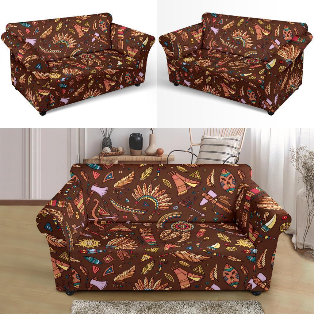 Dream Catcher Native American Boho Feather Loveseat Cover-grizzshop