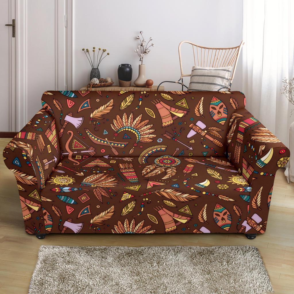 Dream Catcher Native American Boho Feather Loveseat Cover-grizzshop