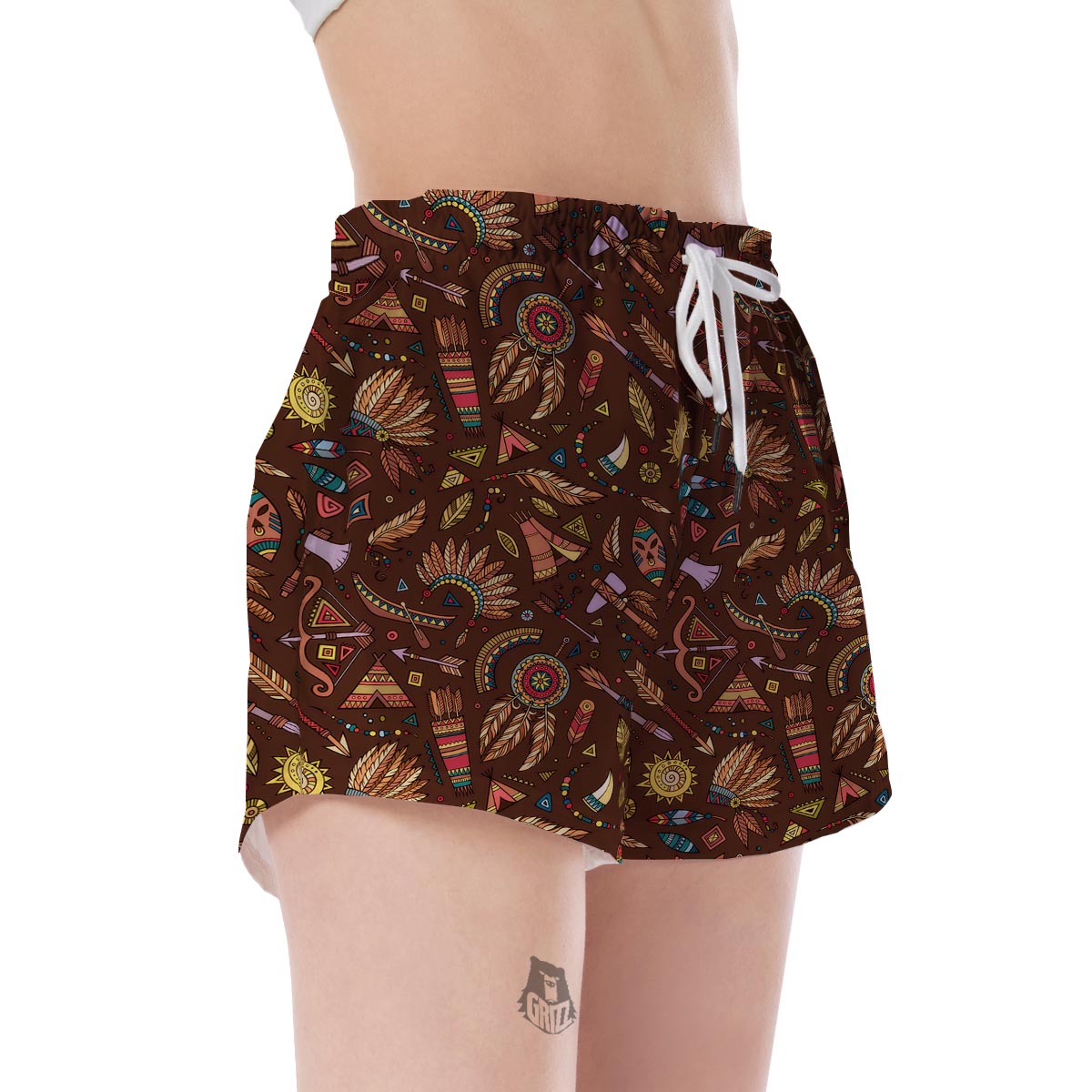 Dream Catcher Native American Boho Feather Women's Shorts-grizzshop