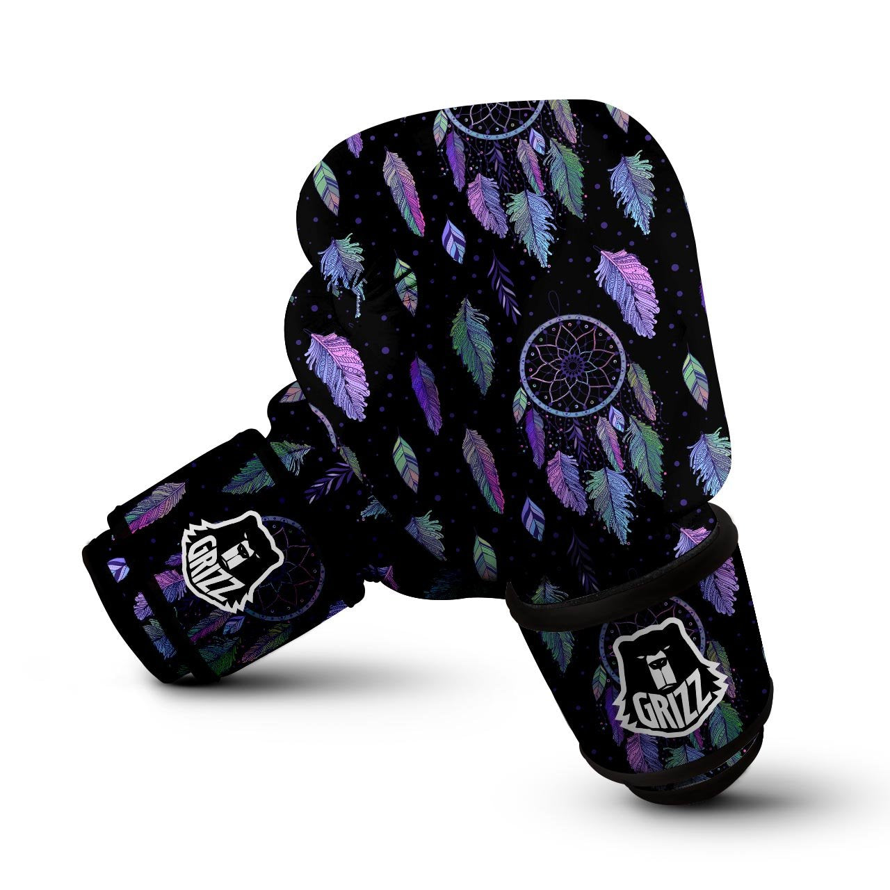 Dream Catcher Purple And Teal Print Pattern Boxing Gloves-grizzshop