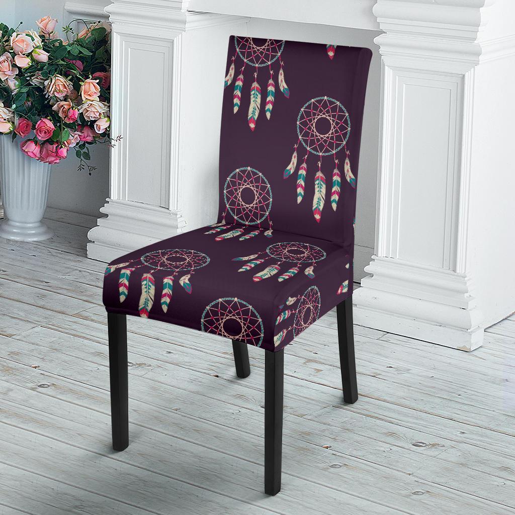 Dream Catcher Purple Feather Chair Cover-grizzshop